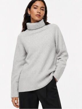 Aritzia Babaton Nicolas Wool Cashmere Sweater Grey S Classic Turtleneck Capsule